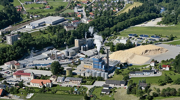 Aerial photo of Mondi Neusiedler.